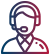 Symbol einer Person mit Headset und Mikrofon – steht für den technischen Support von WATA Factory