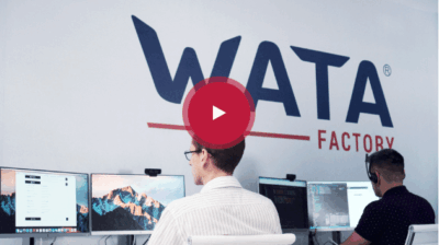 Video-Player-Oberfläche mit Wiedergabe-, Pause- und Lautstärkeregelungstasten.