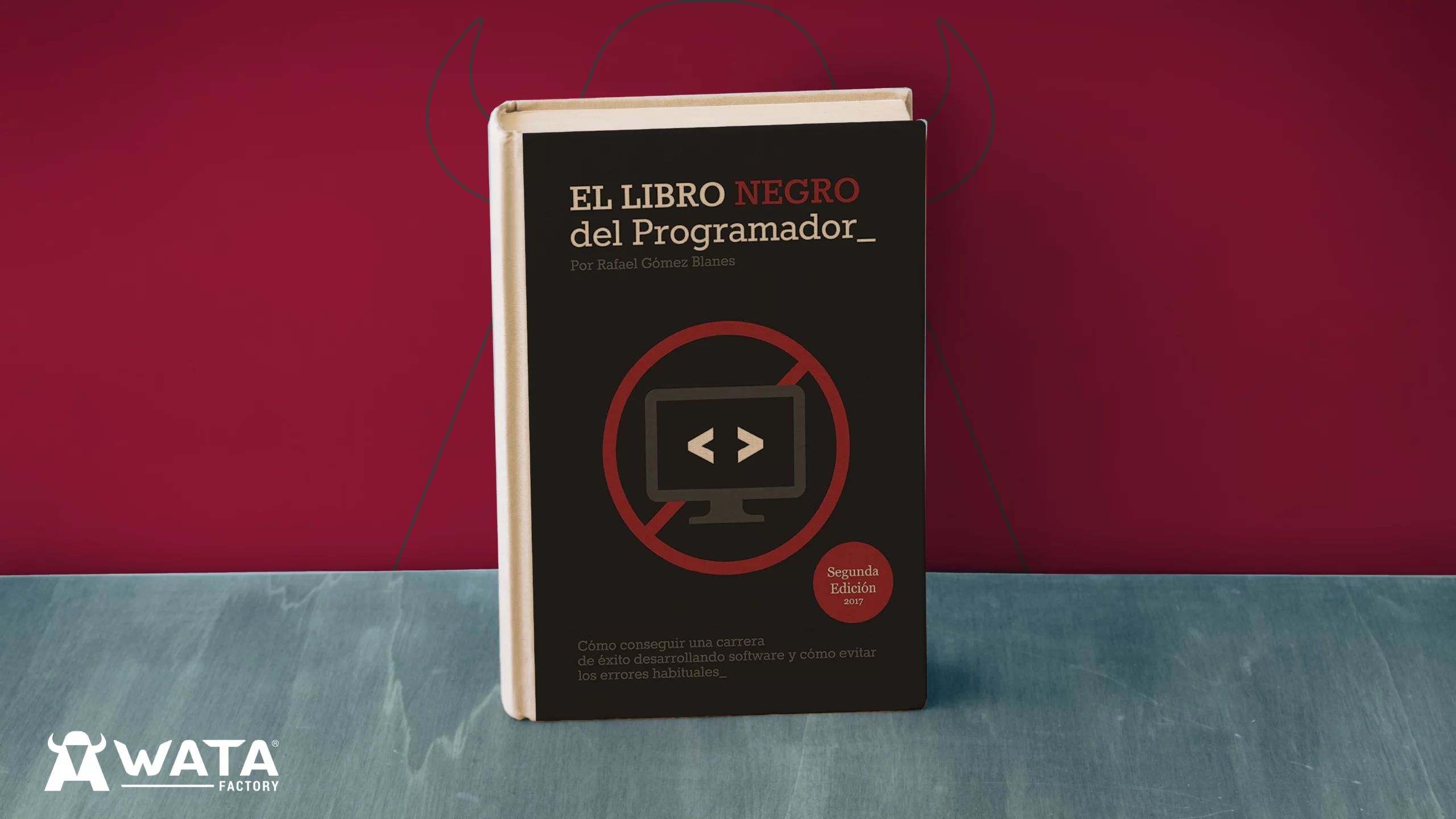 Portada del libro El libro negro del programador de Rafael Gómez Blanes, una guía práctica para aprender de errores comunes en proyectos de software.