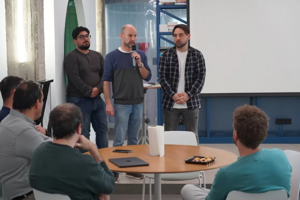 Team presenting their results and learnings to colleagues during Iberica Labs.