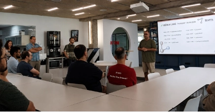 Germán T. presents the strategy and key objectives for the second half of the year during the opening session of Ibérica Labs at WATA Factory.